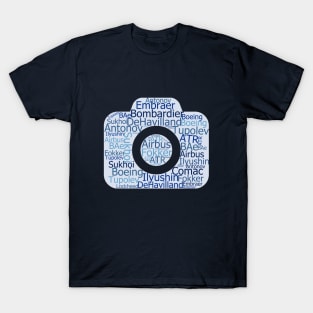 Plane Manufacturers on a Camera | Gift T-Shirt